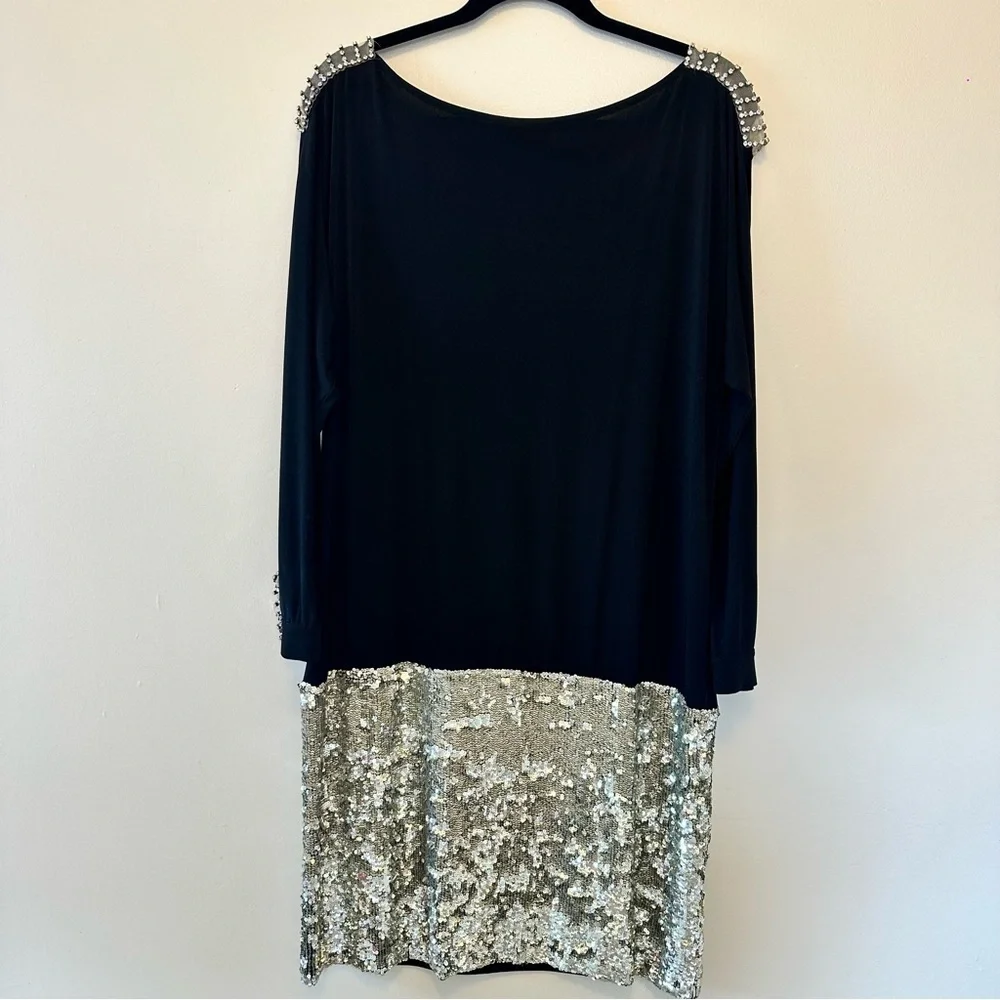 Jovani Black and Silver Dress with Sequin - Picture 3 of 12